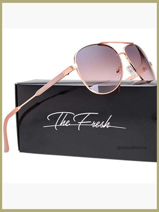 Metal Frame Aviator Sunglasses with UV400 Protection